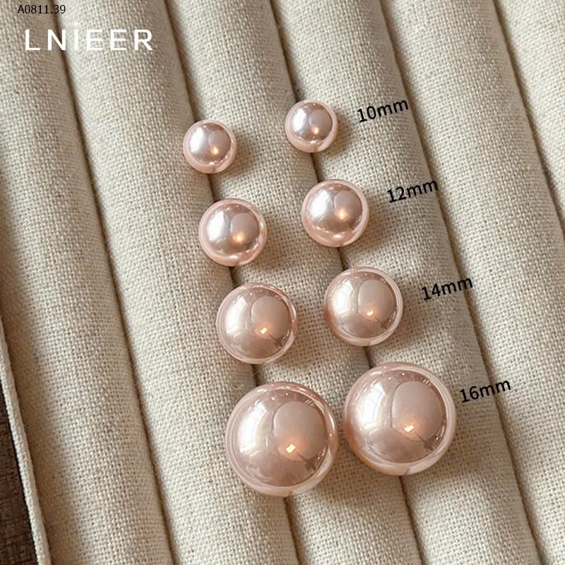 Khuyên tai ngọc trai LINEER màu hồng kem siu xinh   - sỉ 110k/đôi