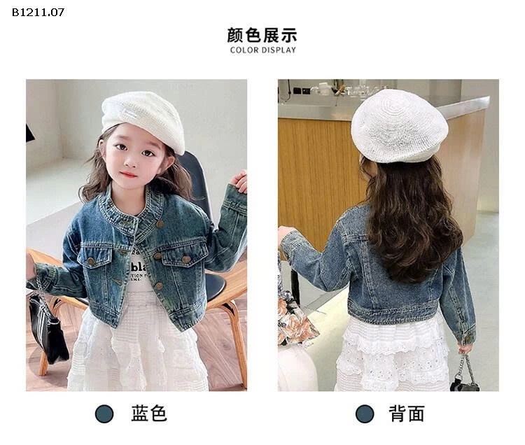 ÁO KHOÁC DENIM CHO BÉ GÁI -Giá sỉ 238k