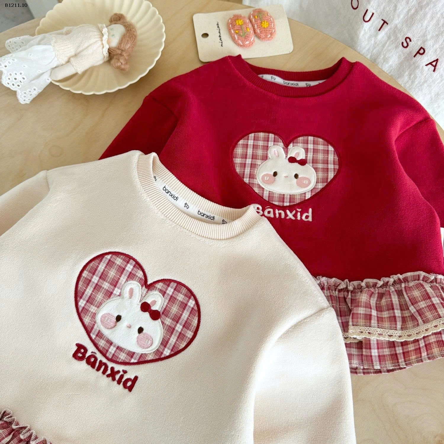 Áo nỉ bé gái NINGLI – xinh như công chúa -Giá sỉ 145k