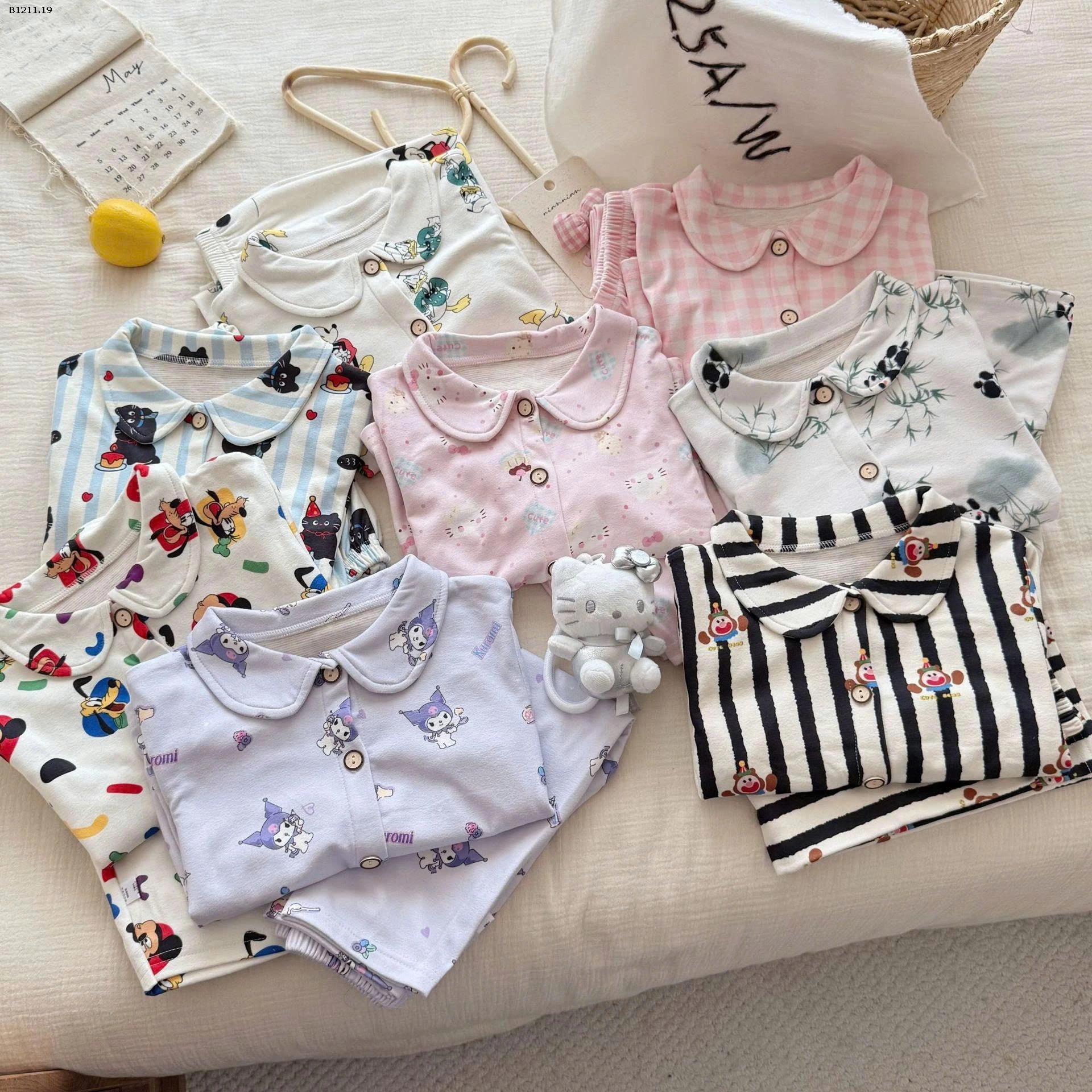  SET PIJAMA CỔ TRÒN QCCC -Giá sỉ  sz80-120 :  115k sz 130-160 :   138k