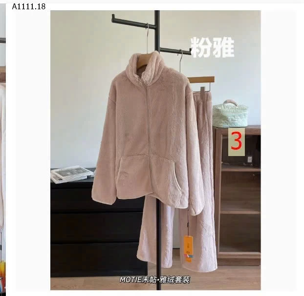 BỘ NỈ LÔNG NỮ NHÀ MOTIE  - sỉ 226k