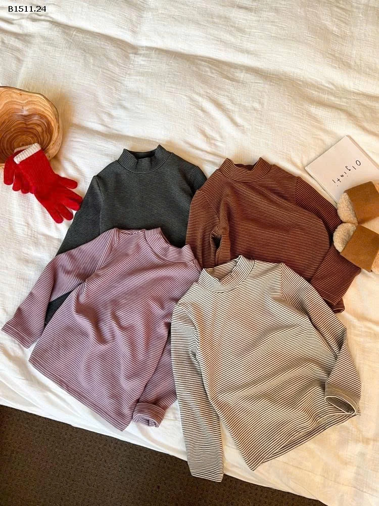 Áo dài tay kẻ sọc ngang cổ điển  nhà Elmo Baby Kids  AMBB -Giá sỉ size 90-150 : 115k sz 160 : 125k sz 170 : 136k