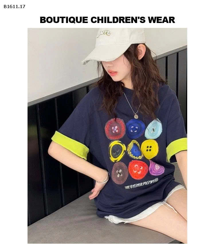 ÁO THUN IN HÌNH CÚC SẮC MÀU-Giá sỉ 158k