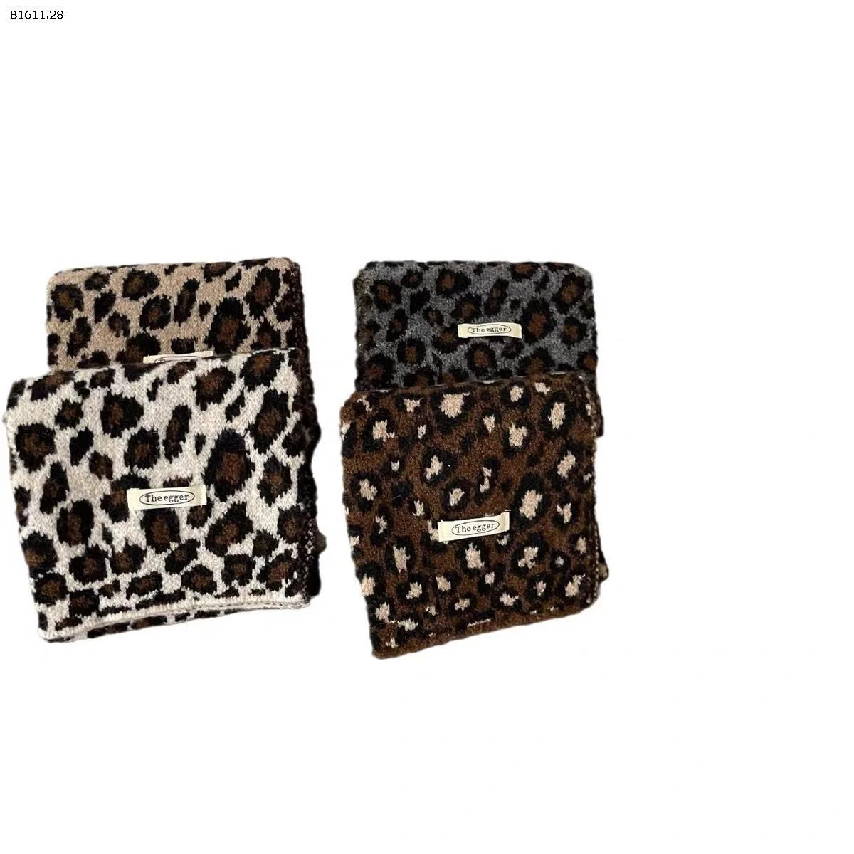 Khăn quàng cổ họa tiết da báo thời trang mùa đông 2025 Elmo Baby  AMBB - sỉ 80k