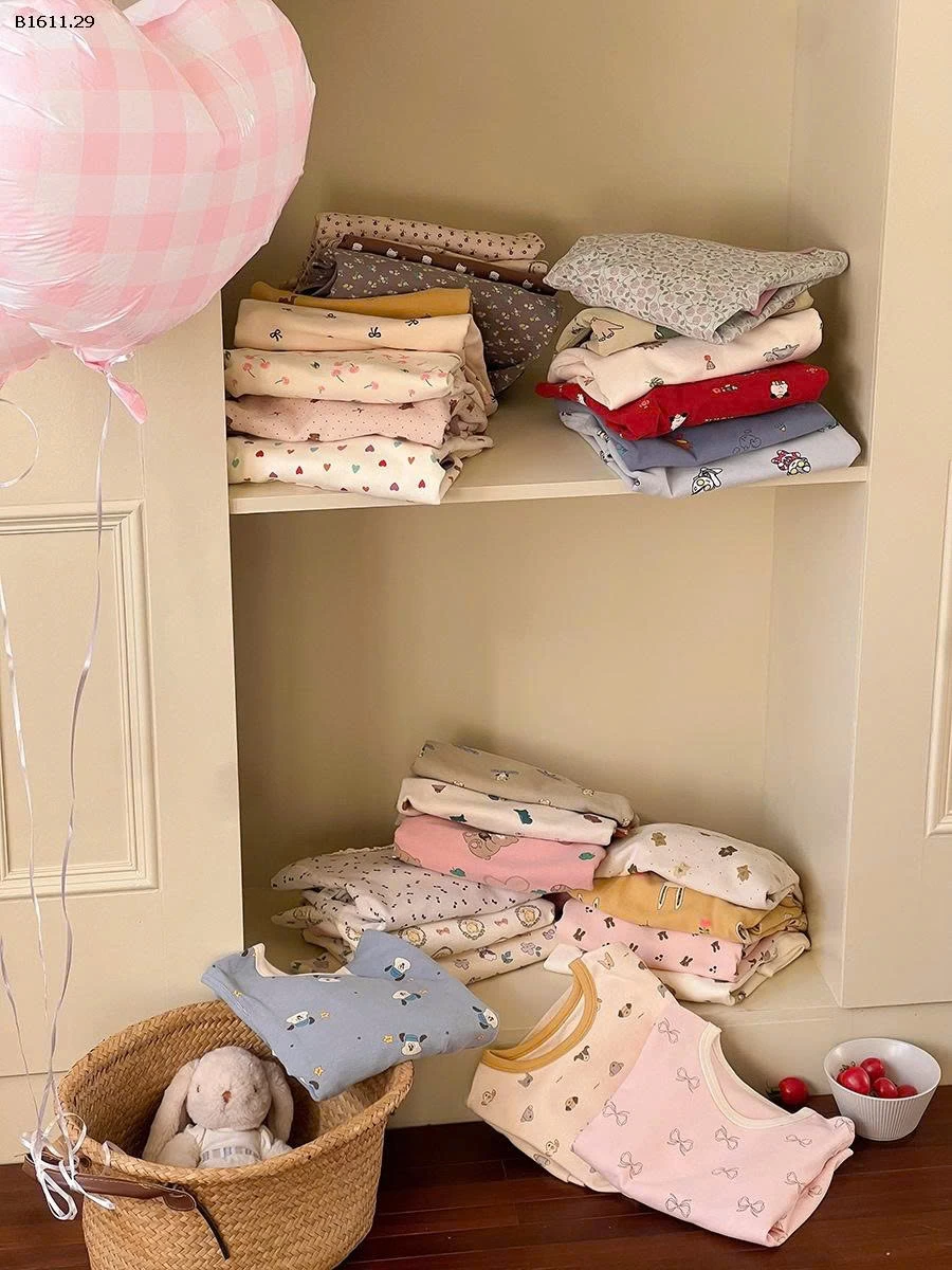 Bộ đồ ngủ cotton nguyên chất loại A họa tiết hoạt hình  cho bé iu nhà AMBB  -Giá sỉ sz 80-150: 140k sz 160 : 160k