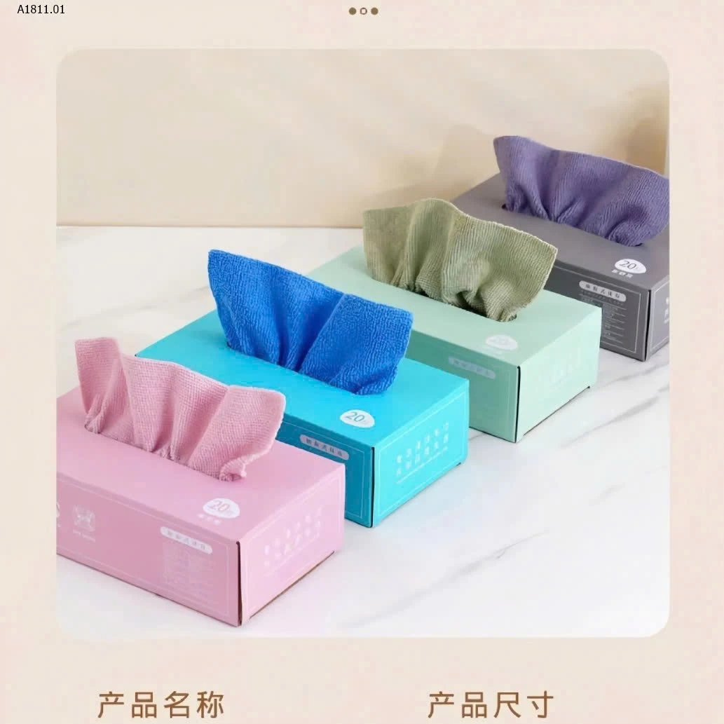 Combo 4 hộp Khăn vải rút đa năng  - Giá sỉ  80k/ 1 set 4h mix màu