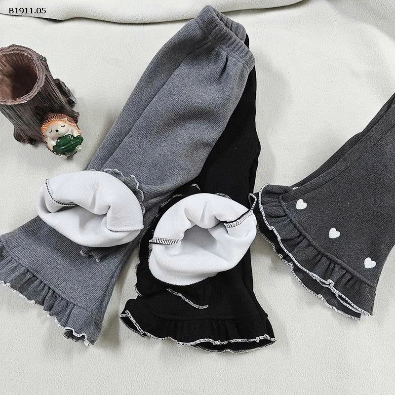  Quần legging ống loe  lót lông cừu  thu đông cho bé gái-Giá sỉ 82k/chiec
