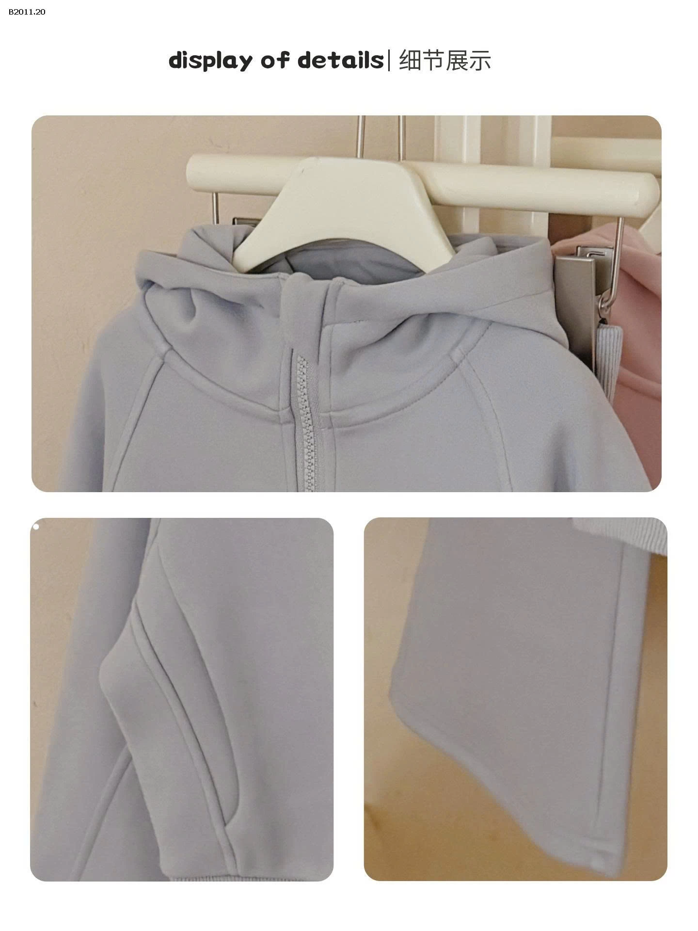 Bộ đồ thể thao thường ngày dày dặn có mũ trùm đầu cho bé gái - giá sỉ  size 90-130 giá 350k size 140-150 giá 390k