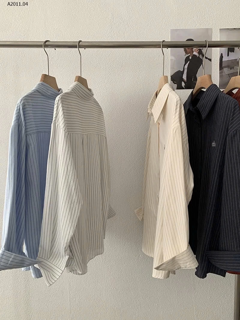 ÁO SƠ MI KẺ SỌC DÁNG DÀI  sỉ 155k