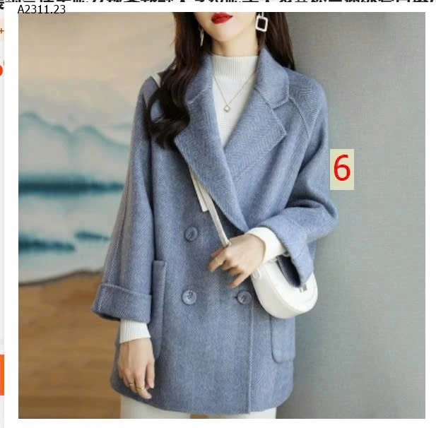 Áo khoác len thanh lịch dành cho nữ có cổ vest cho nữ - sỉ giá 345k