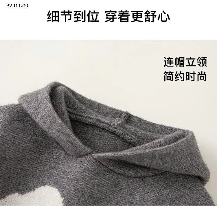 Áo khoác trùm đầu cho bé nhà Mbang  -sỉ giá 235k