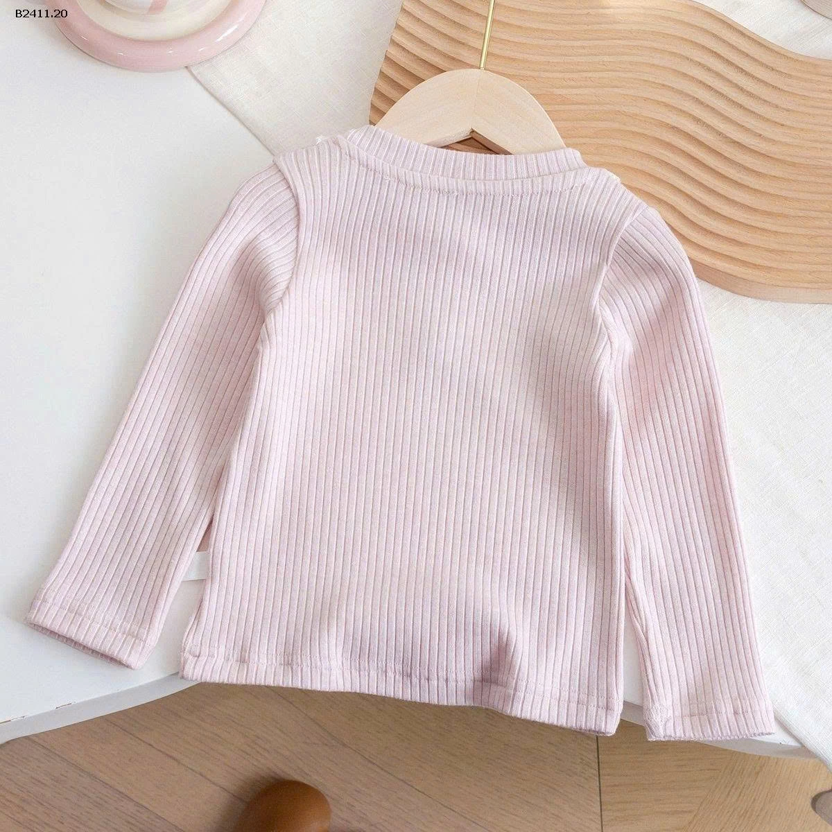 Áo thun cổ bèo nữ thời trang xuân thu cho bé gái-Giá sỉ 105k