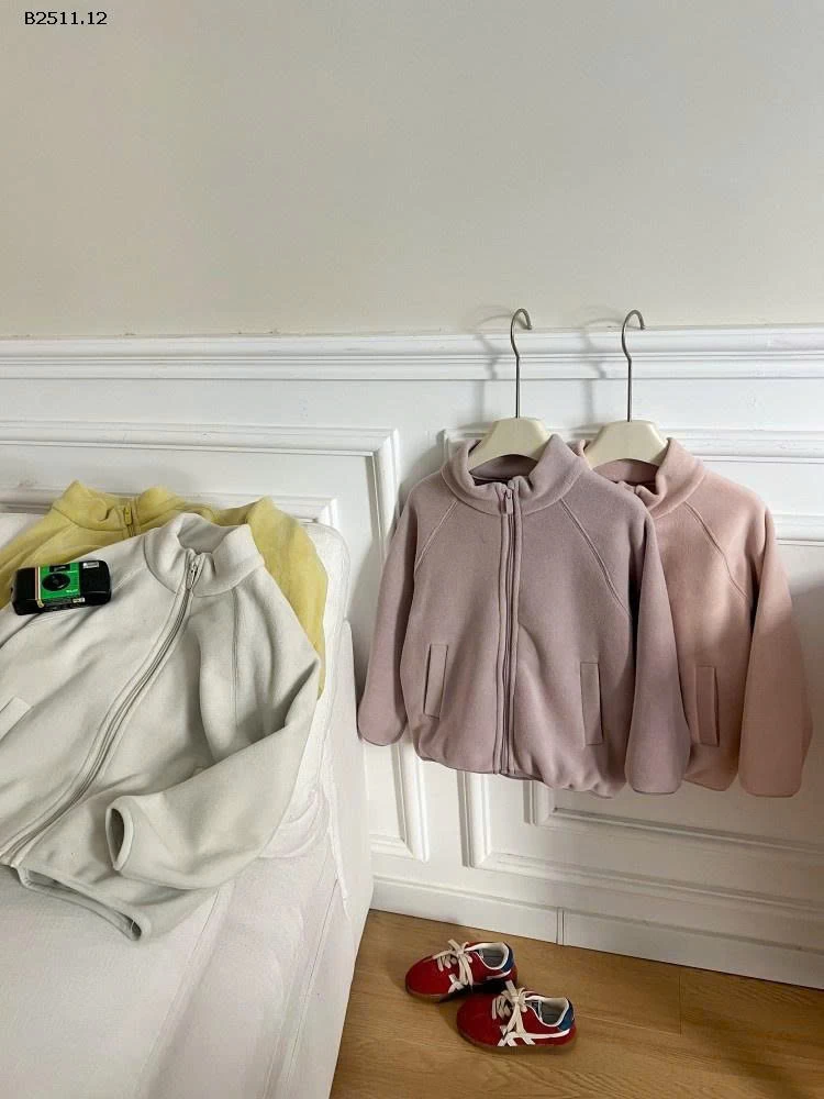 Áo khoác Elmo Baby chống gió và giữ ấm bằng cotton có lớp lông cừu NHÀ AMBB - Giá sỉ  sz 90-150: 208k  sz 160:  225k  sz 170 : 240k