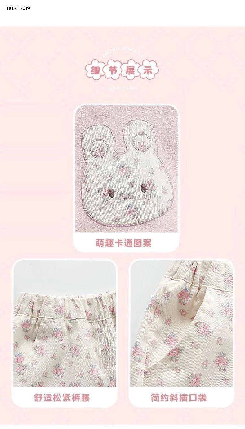 BỘ ĐỒ BÉ GÁI MÙA THU HỌA TIẾT DỄ THƯƠNG-sỉ 168k