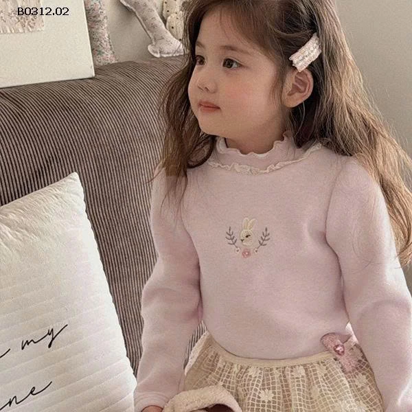 ÁO BÉ GÁI THÊU THỎ HOA SIÊU CƯNG -sỉ 81k