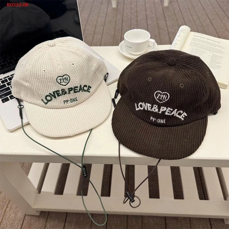 MŨ KẾT NHUNG THÊU CHỮ TÁN RỘNG-sỉ 115k