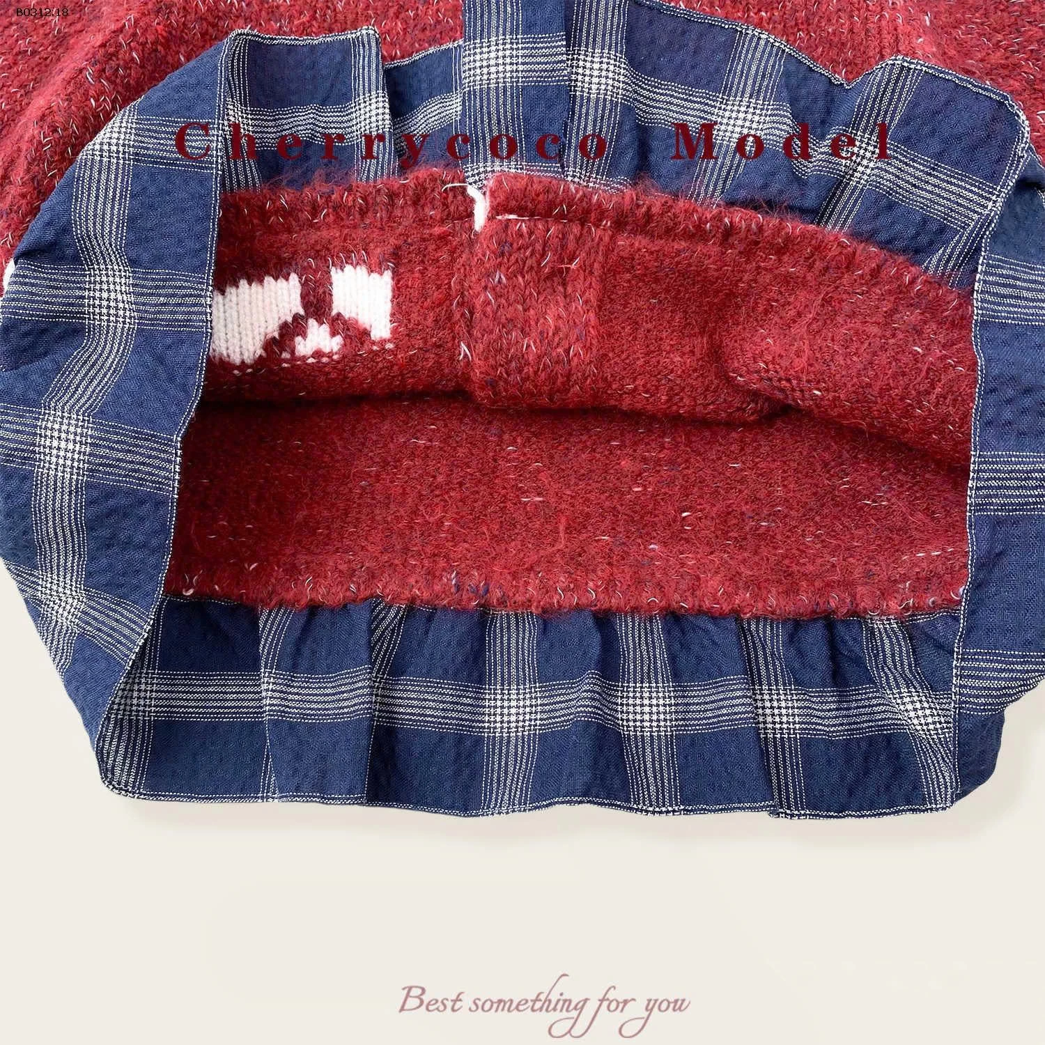 ÁO LEN VIỀN CARO HÃNG CHERRYCOCO CHO BÉ-sỉ 230k