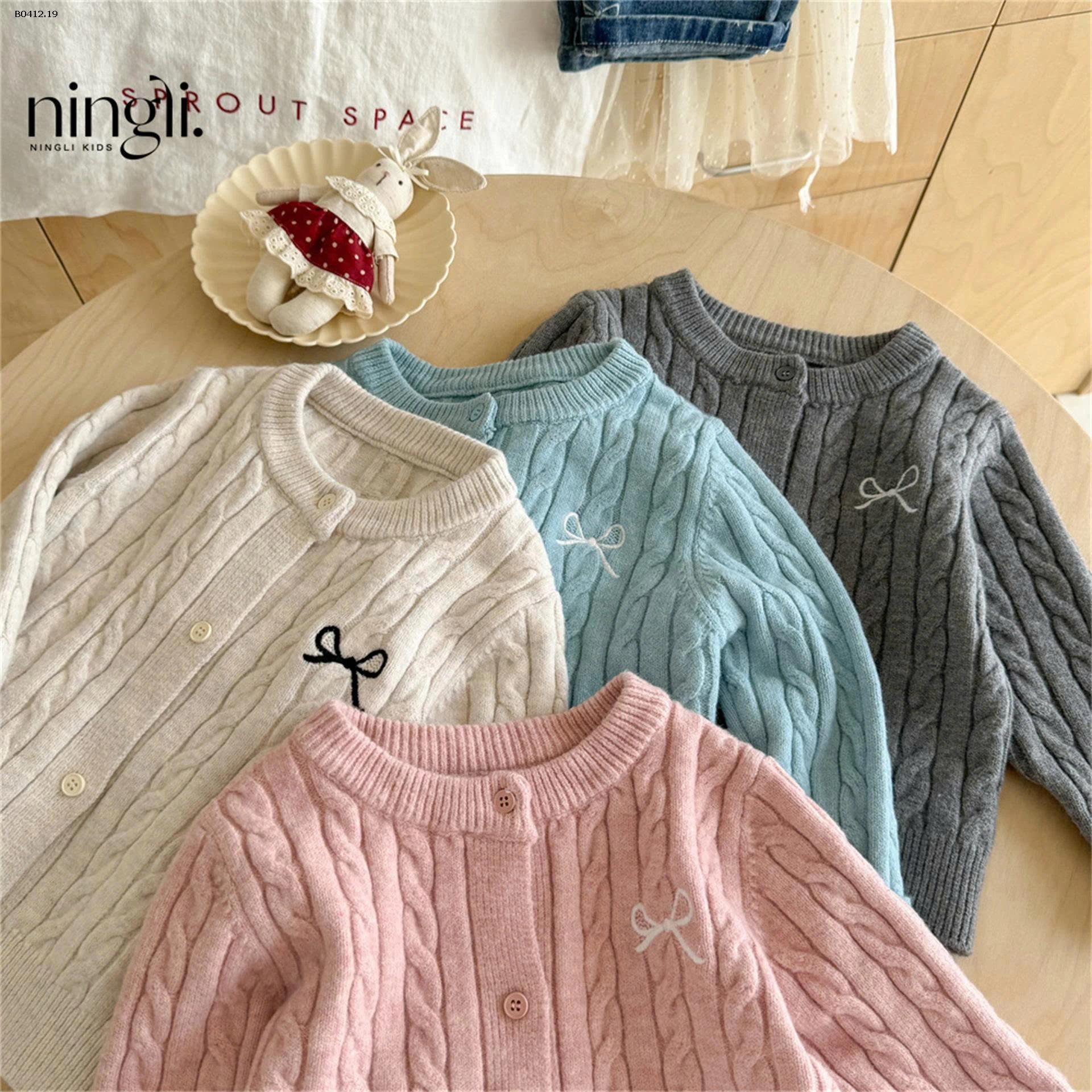 Cardigan nơ Ningli -sỉ 148k