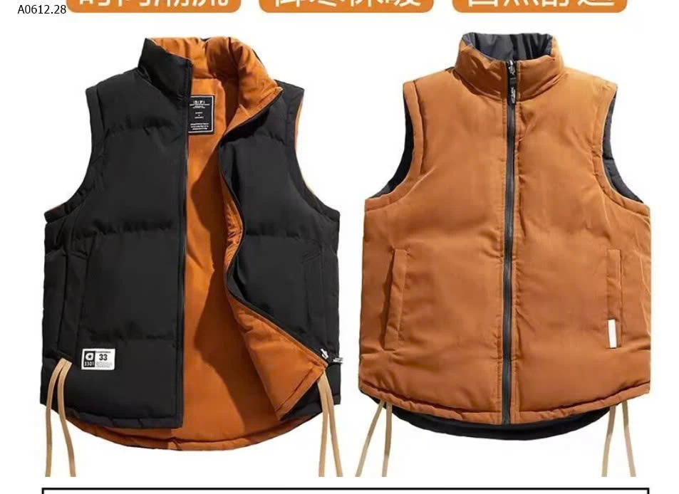 ÁO GILE PHAO 2 MẶT UNISEX NASA sỉ 240k