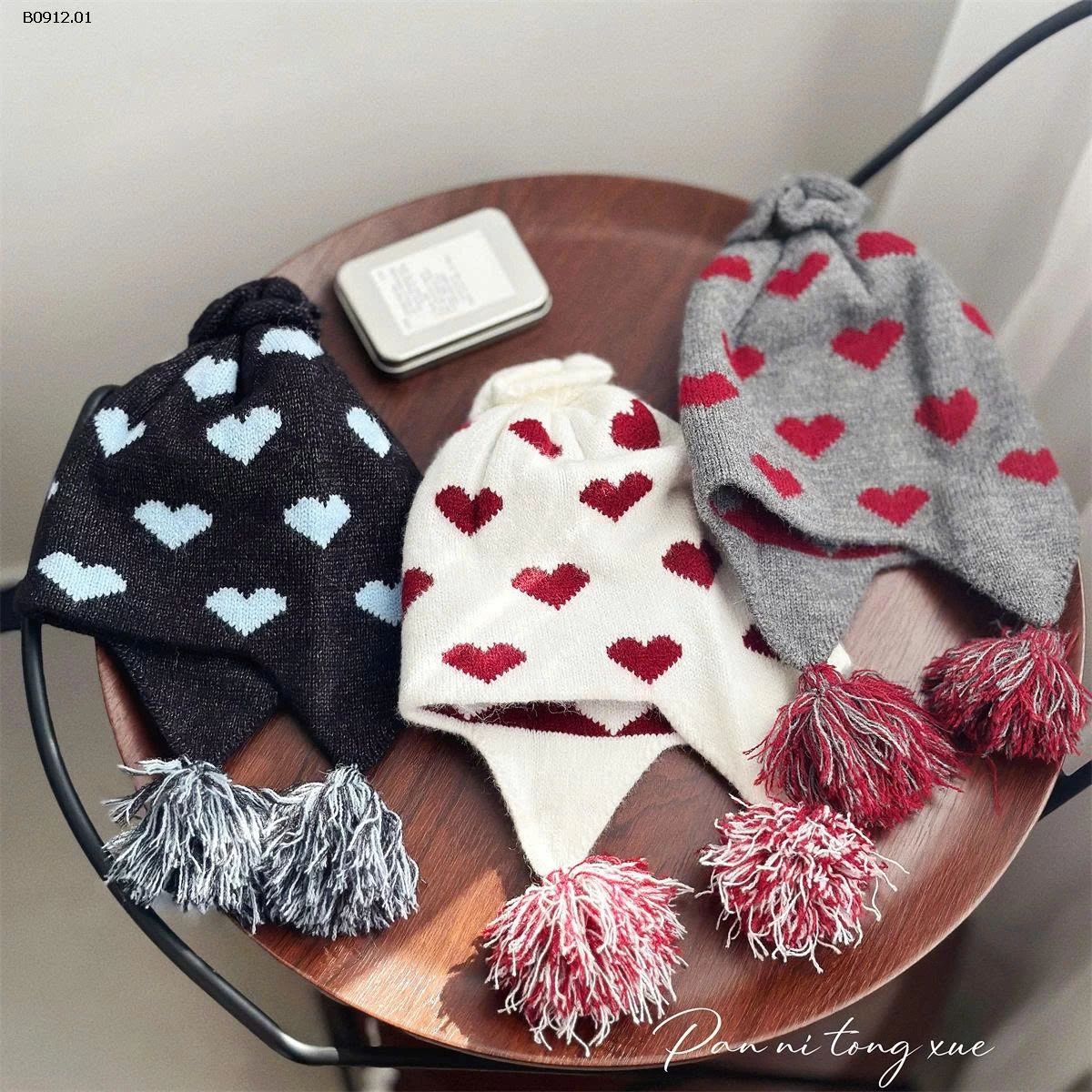 MŨ LEN TIM CHO BÉ-sỉ 97k