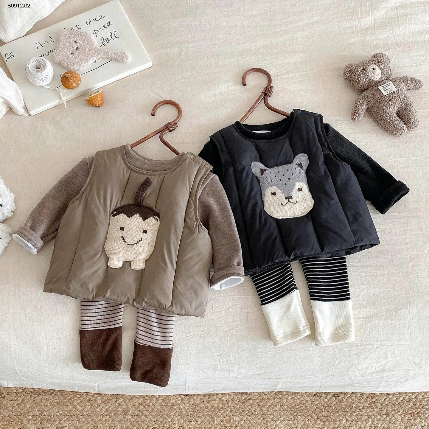 SET GILE MÈO MIX ÁO CỔ LỌ QUẦN LEGGING-sỉ Gile : 225k            Áo cổ lọ : 180k            Quần : 164k 
