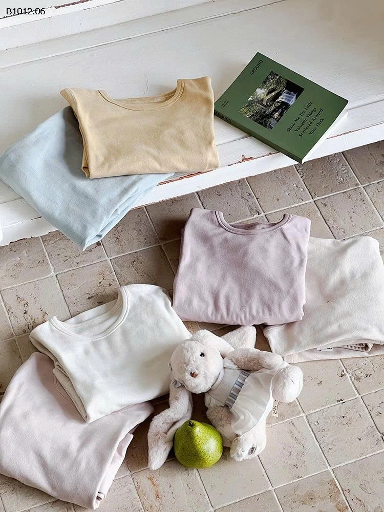 Bộ đồ ngủ bằng len trơn  nhà AMBB -Giá sỉ  sz 90-150 : 135k sz 160 : 148k sz 170  :  160k