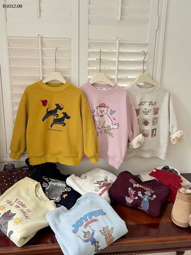 Áo hoodie hoạt hình dễ thương nhà AMBB -Giá sỉ  sz 90-150 : 214k sz 160 : 230k sz 170  :  250k
