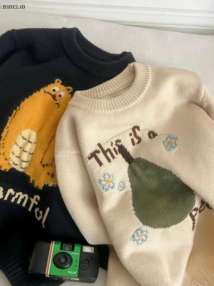 Áo len dệt kim trẻ em Elmo Baby nhà AMBB - Giá sỉ  sz 90-150 : 189k sz 160 : 205k