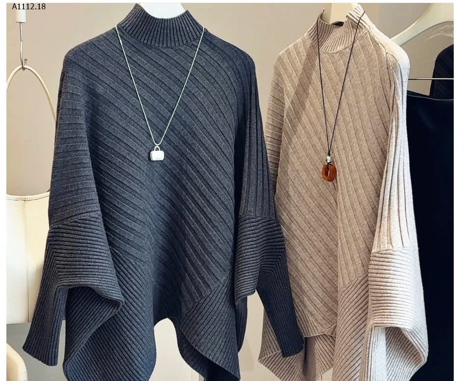 Áo len cổ lọ tay cánh dơi-sỉ 255k