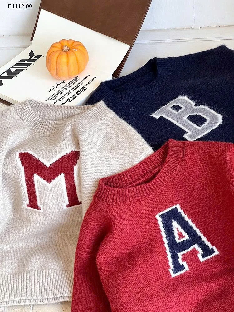 ÁO LEN CHỮ AMBBKIDS9-sỉ 165k