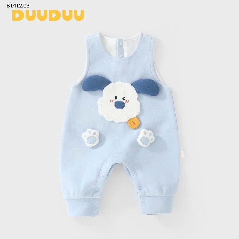 Bộ đồ liền thân DUUDUU 2025 cho bé traigiá si  áo sọc : 135k quần yếm : 190k