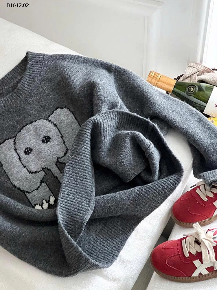 ÁO LEN AMBB HỌA TIẾT CON VOI - Giá sỉ SZ 90-150 : 165k SZ 160 : 185k