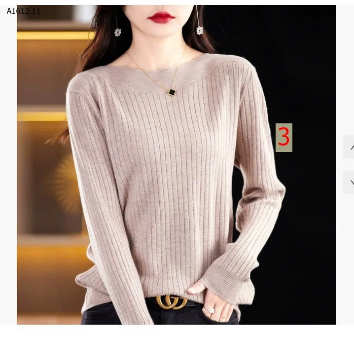 ÁO LEN DỆT KIM CỔ THUYỀN  - sỉ 130k