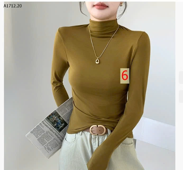 Áo thun dài tay cổ lửng H528 dành cho nữ- sỉ giá 75k