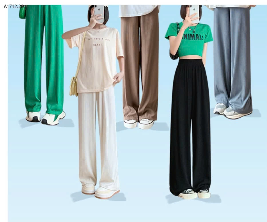 Quần ống tăm chất liệu lụa băng  dành cho nữ - sỉ giá 88k