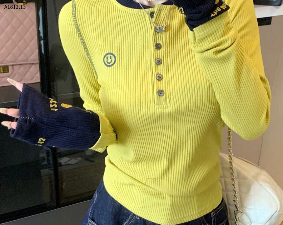 Áo len dệt kim phối màu nổi bật, tràn đầy năng lượng dành cho nữ- sỉ giá 190k