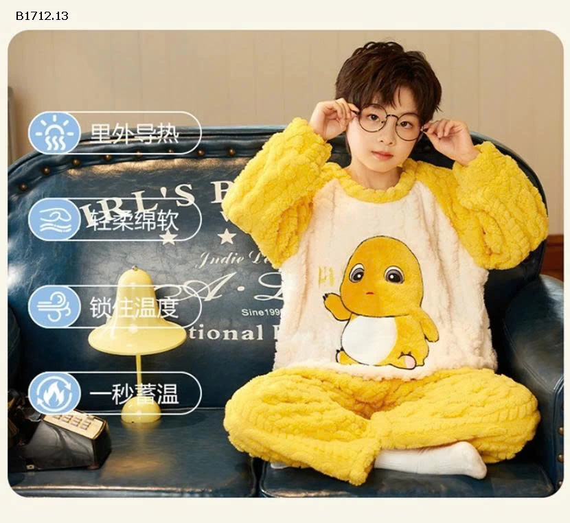 BỘ NỈ BÔNG BÉ TRAI SIÊU ẤM - Giá sỉ  Sz bé 10-16 :  190k   - Sz đạI S- XL:   210k