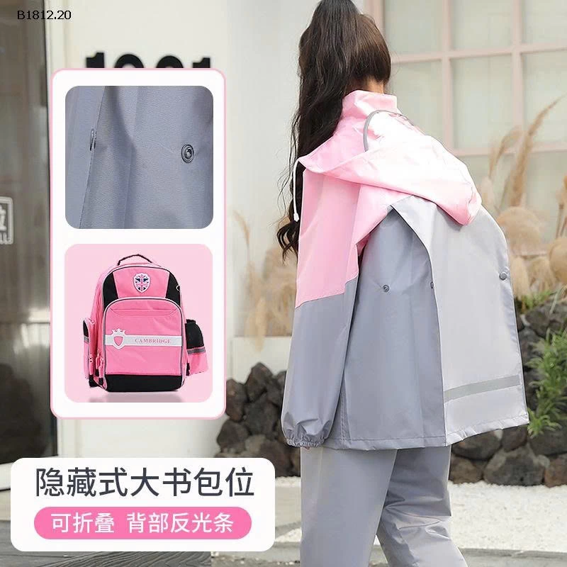 BỘ QUẦN ÁO MƯA CHO TRẺ EM- sỉ 215k