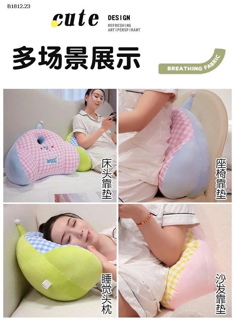 GỐI TỰA LƯNG HÌNH MẶT CƯỜI CHECKER SIÊU ÊM -Giá sỉ 119k