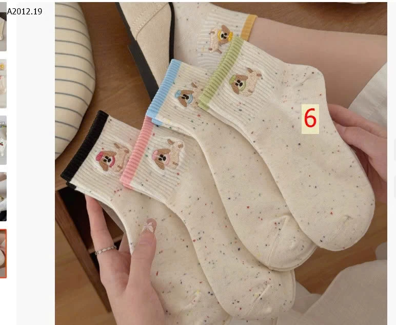  SET 10 ĐÔI TẤT NƠ VIỀN BÈO - sỉ 62k/set 10 đôi