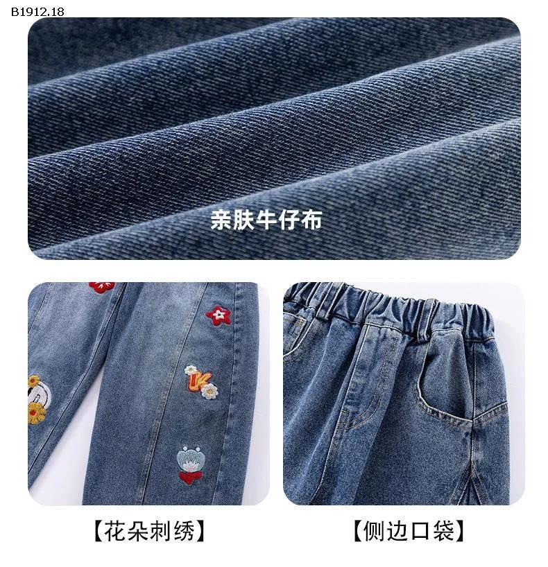 SET ÁO LEN MIX QUẦN JEAN THÊU BG - Giá sỉ áo: 248k  quần: 274k 