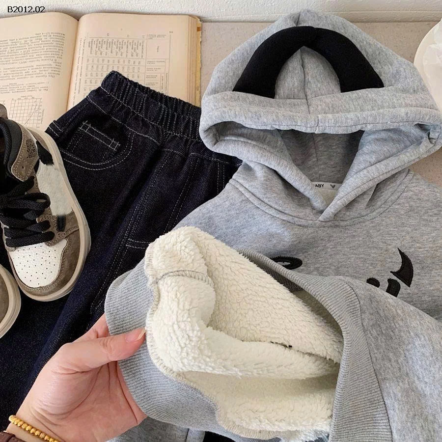 Áo nỉ hoddie sừng bé trai - sỉ 199k