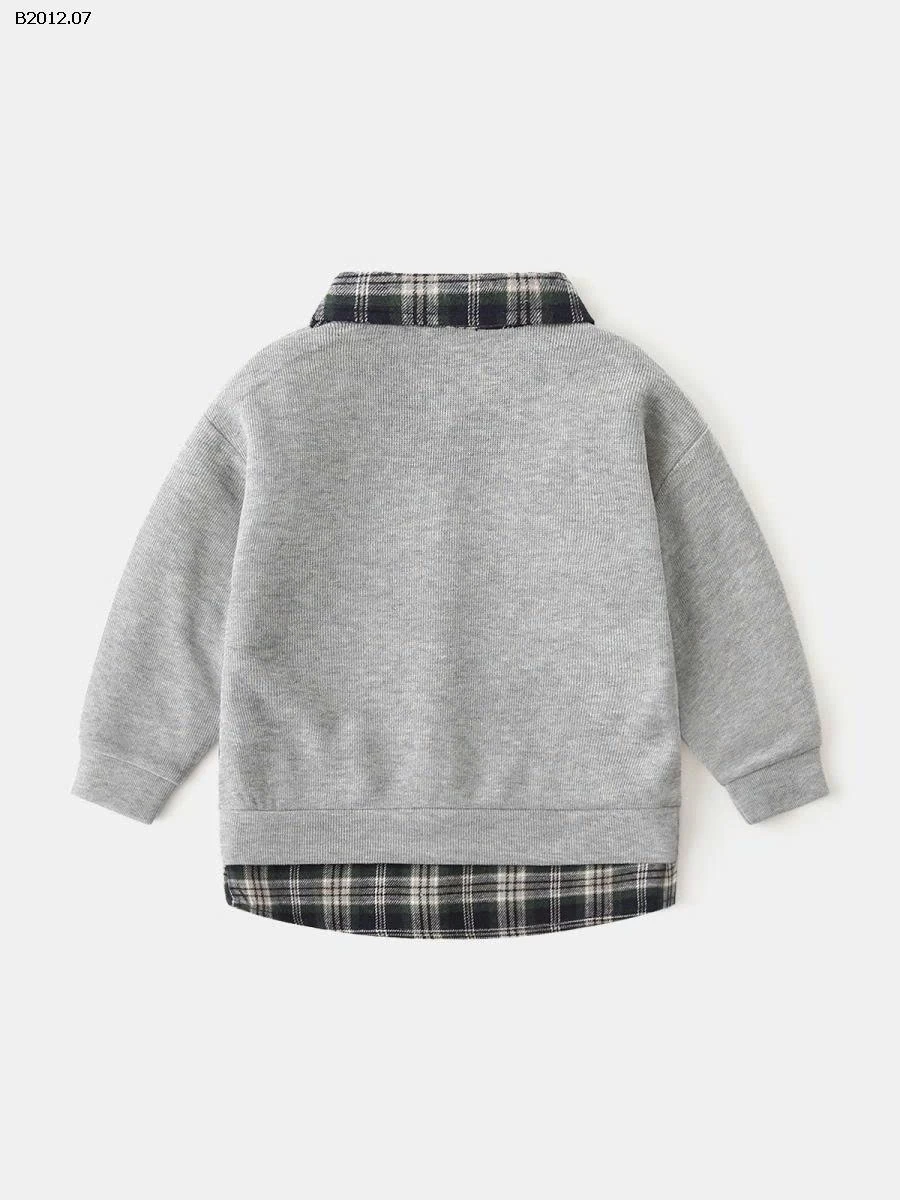 ÁO NỈ PHỐI CỔ KẺ SƠ MI WAPYPY-sỉ 130k