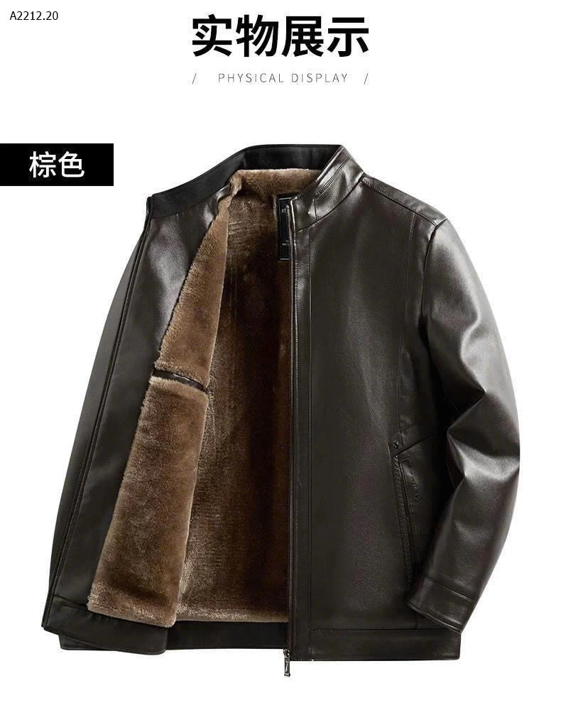 ÁO KHOÁC DA LÓT LÔNG CHO NAM CAO CẤP CHÍNH HÃNG NHÀ ABX -Giá sỉ 585k