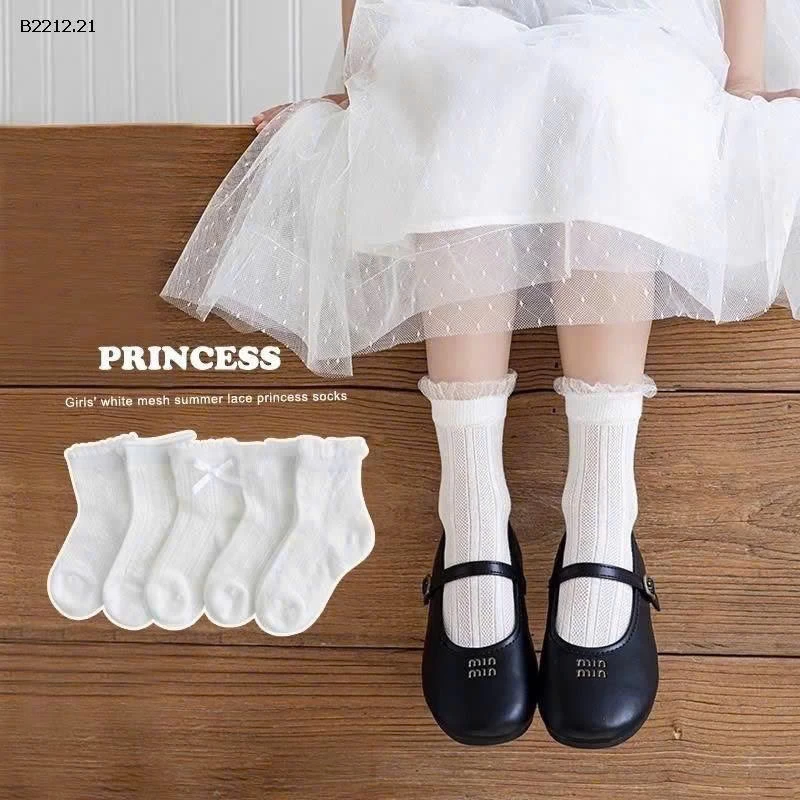 Set 5 đôi tất ren bèo cho bé mix vs giày búp bê- Giá sỉ 50k/1 set 5đ