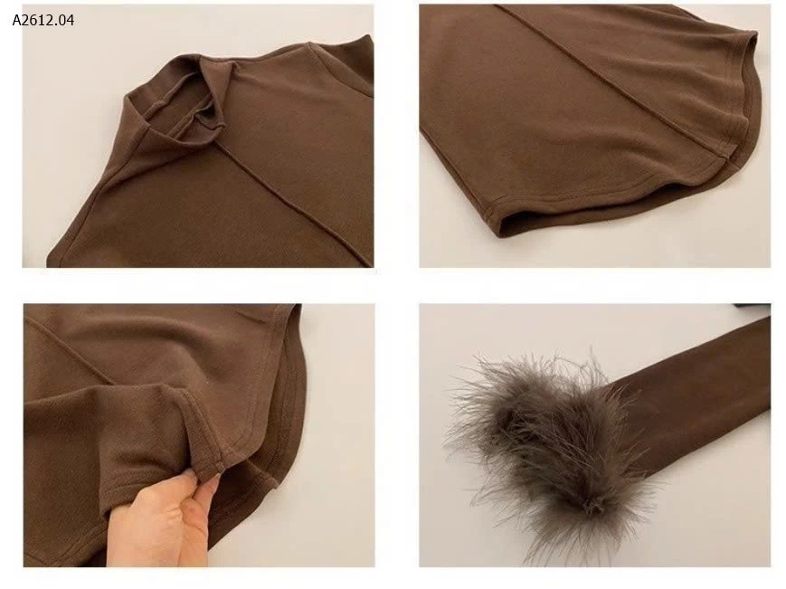 ÁO NỈ TAY PHỐI LÔNG CÁCH ĐIỆU- sỉ 85k