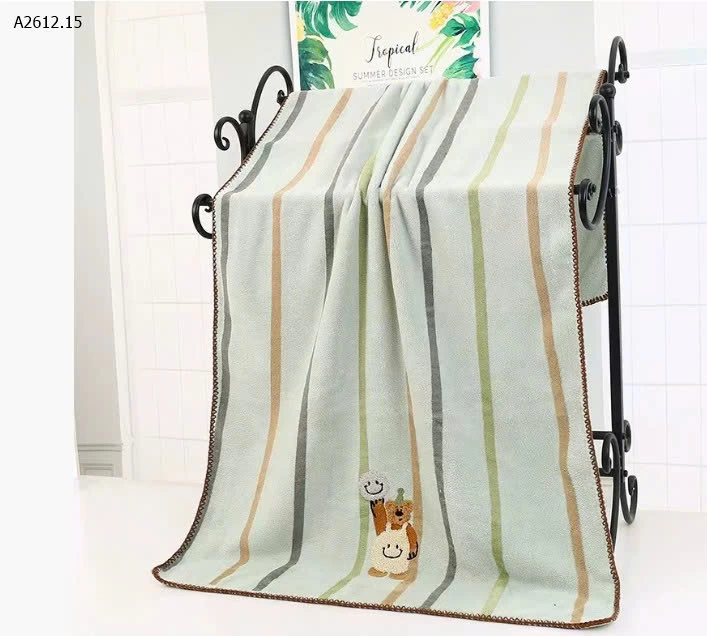 COMBO 2C KHĂN TẮM THÊU GẤU SZ ĐẠI  - Giá sỉ 140k/ combo 2c mix màu