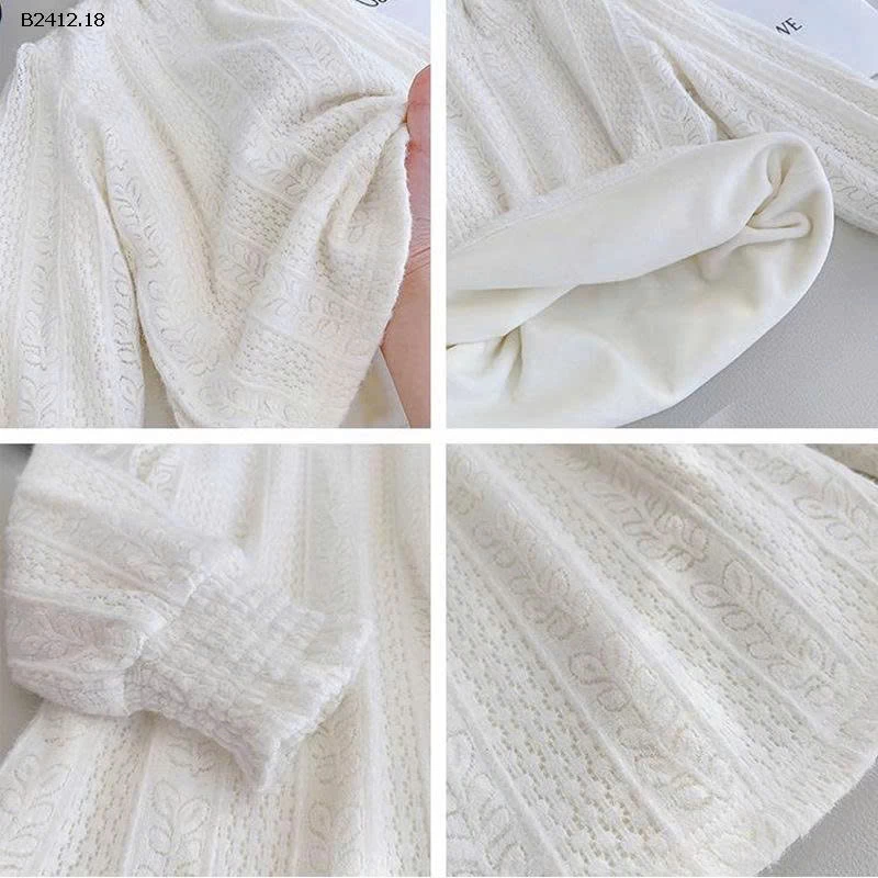 Áo thun lót lông cừu cổ cao kiểu Hàn Quốc mùa đông 2025 dành cho bé gái-Giá sỉ 149k