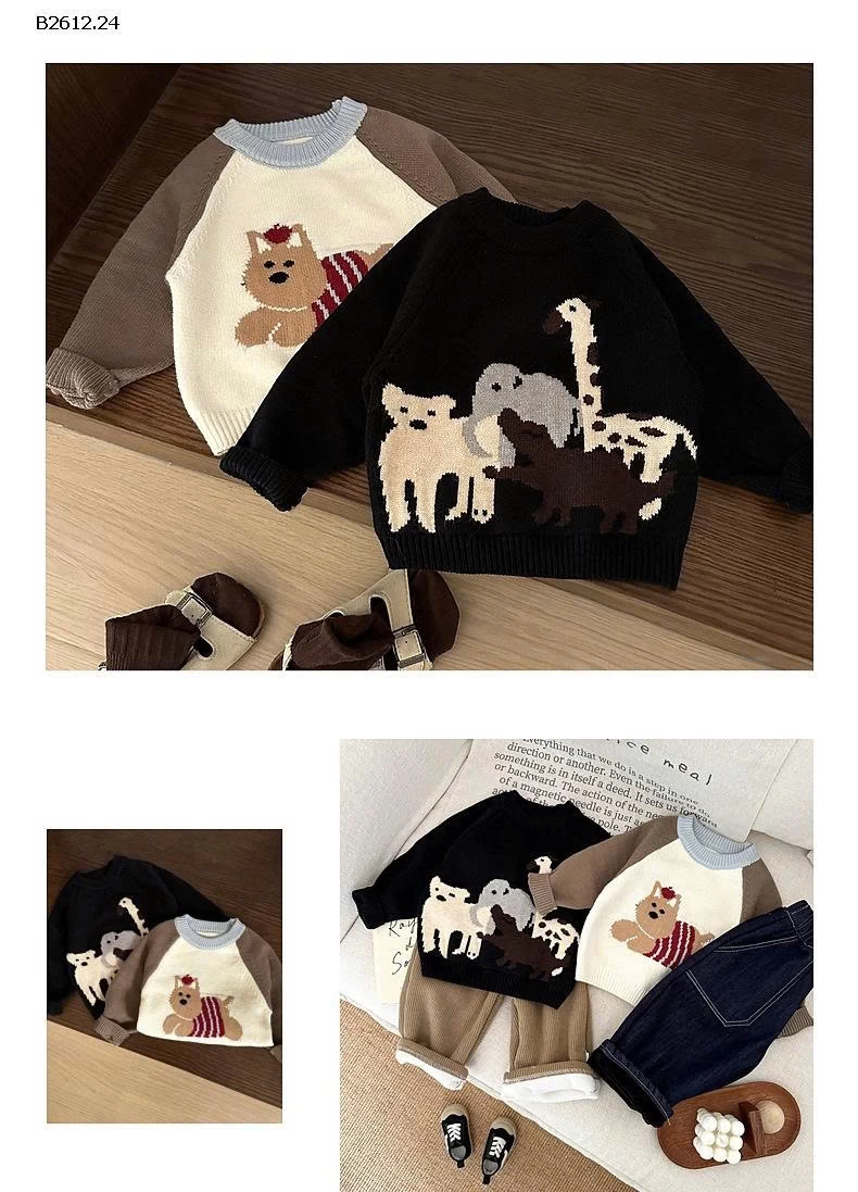 ÁO LEN HÌNH ĐỘNG VẬT CUTE-Giá sỉ 150k