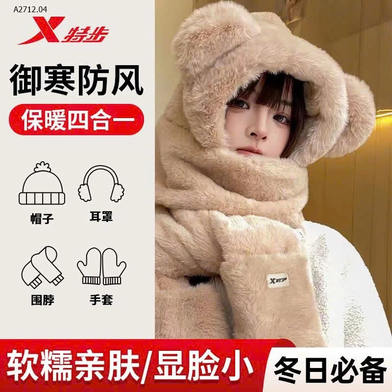 MŨ BÔNG LÀM ẤM VÙNG ĐẦU VÀ CỔ CỦA NGƯỜI LỚN - HÃNG XTEP  - sỉ 186k